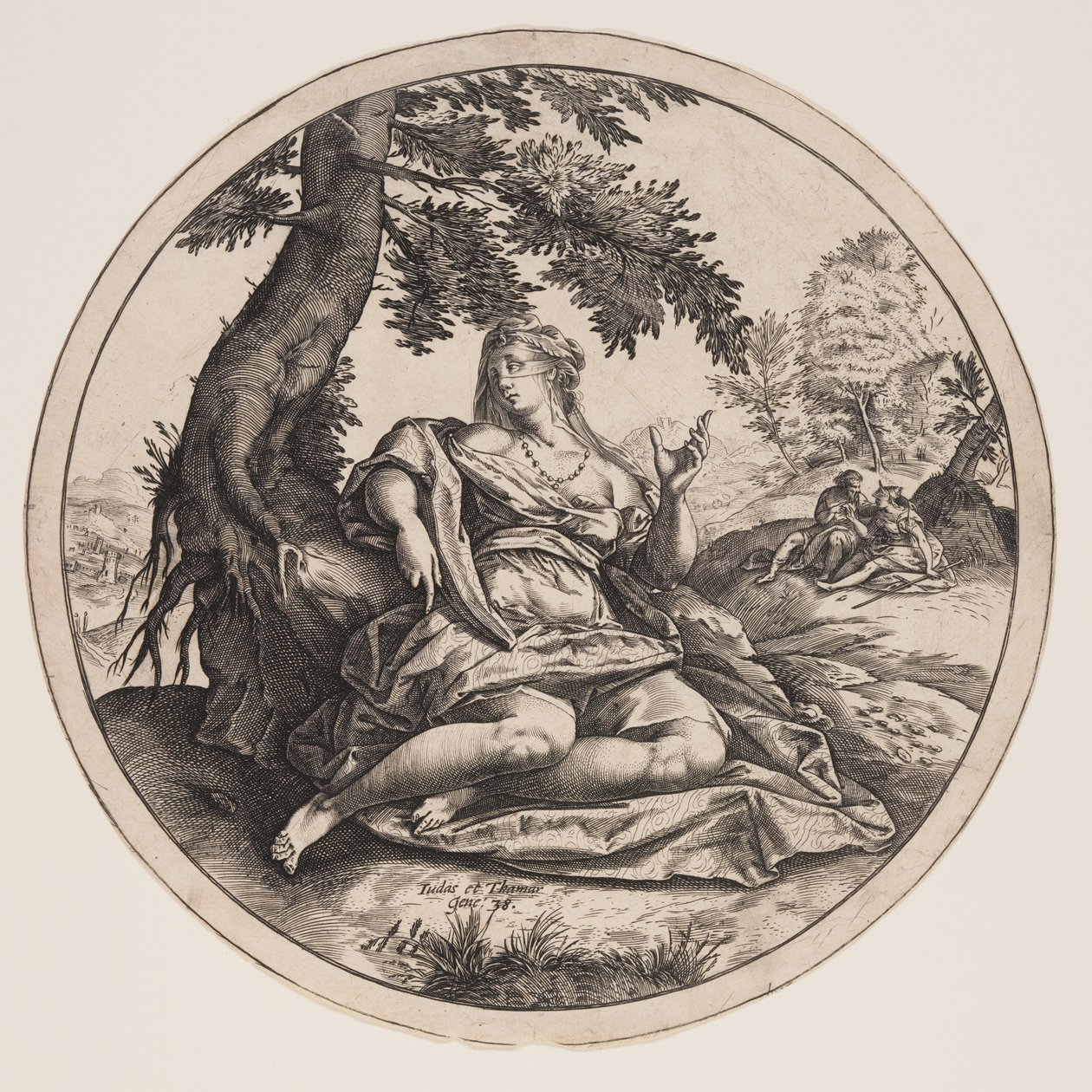 Judá e Thamar de Hendrick Goltzius