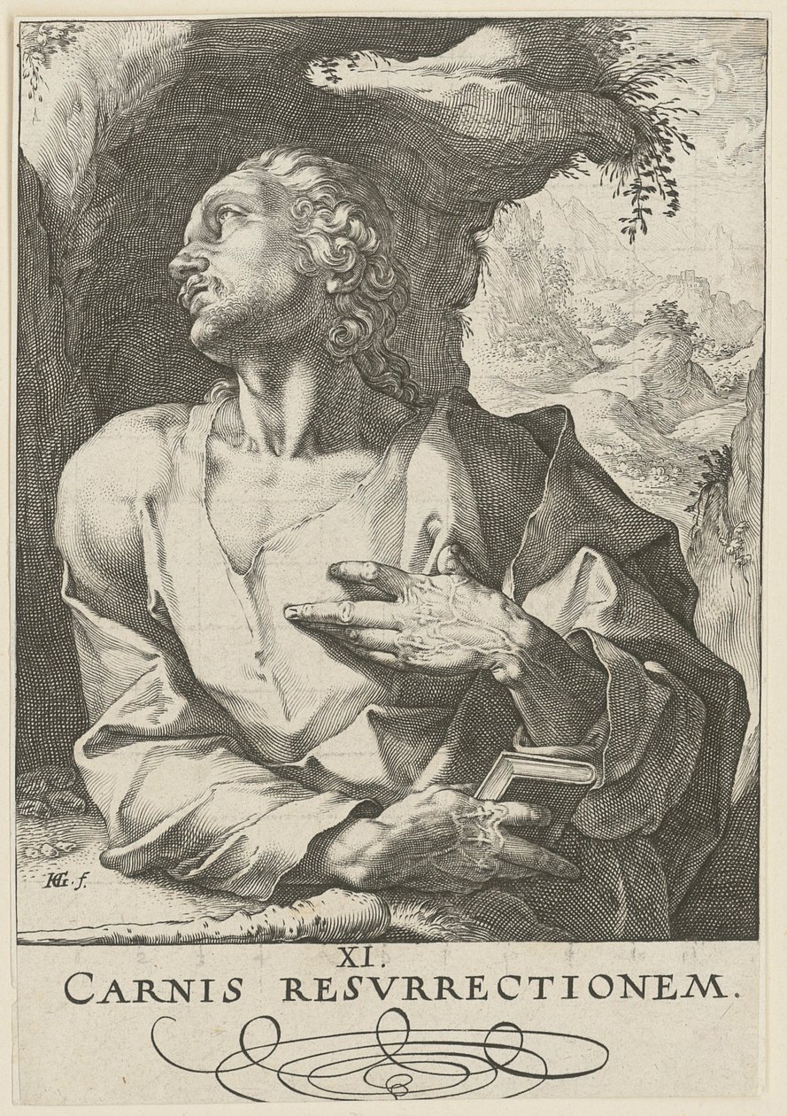 Judas Tadeu, folha 12 da série «Cristo, os doze apóstolos e Paulo» de Hendrick Goltzius