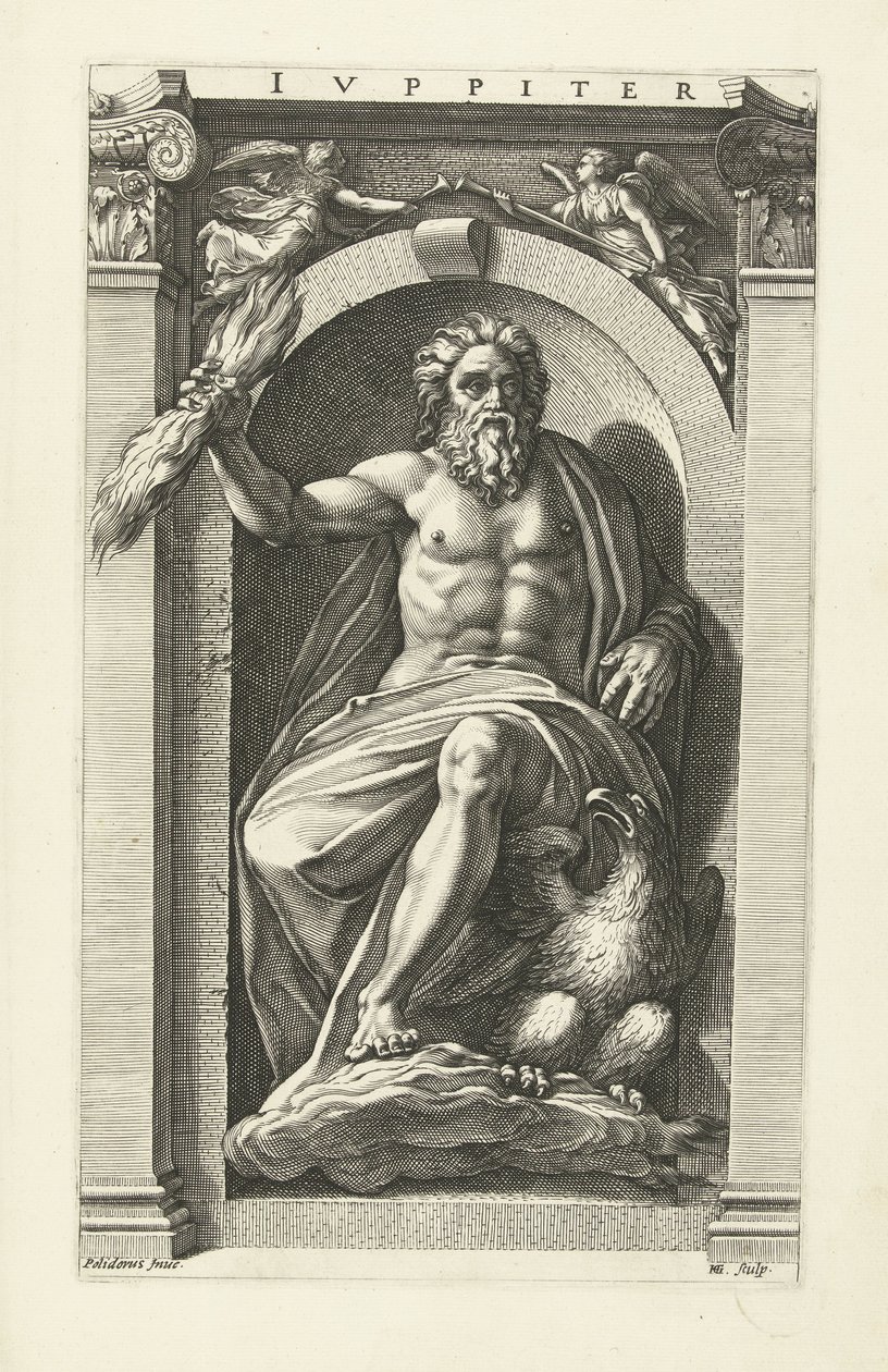 Júpiter Júpiter (título no objeto) Oito Deuses Clássicos (título da série) de Hendrick Goltzius