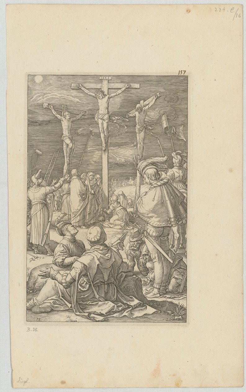 Crucificação, folha 10 da série «A Paixão» de Hendrick Goltzius