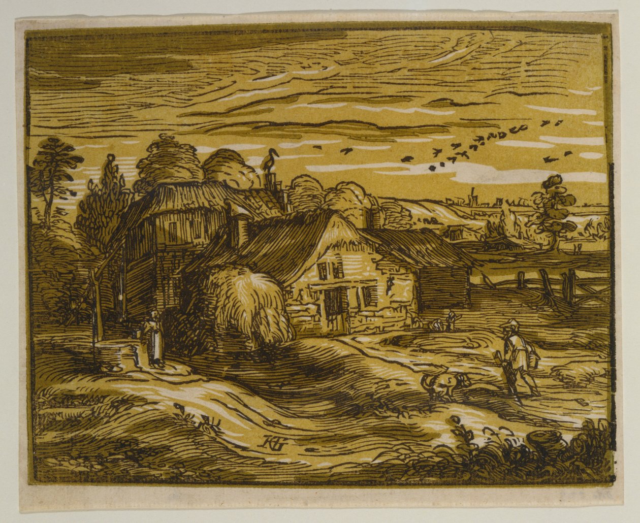 Paisagem com uma casa de quinta, da série «As Quatro Pequenas Paisagens» de Hendrick Goltzius