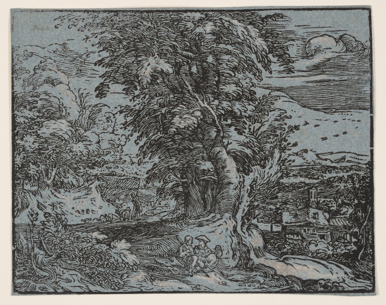Paisagem com um casal de pastores de Hendrick Goltzius