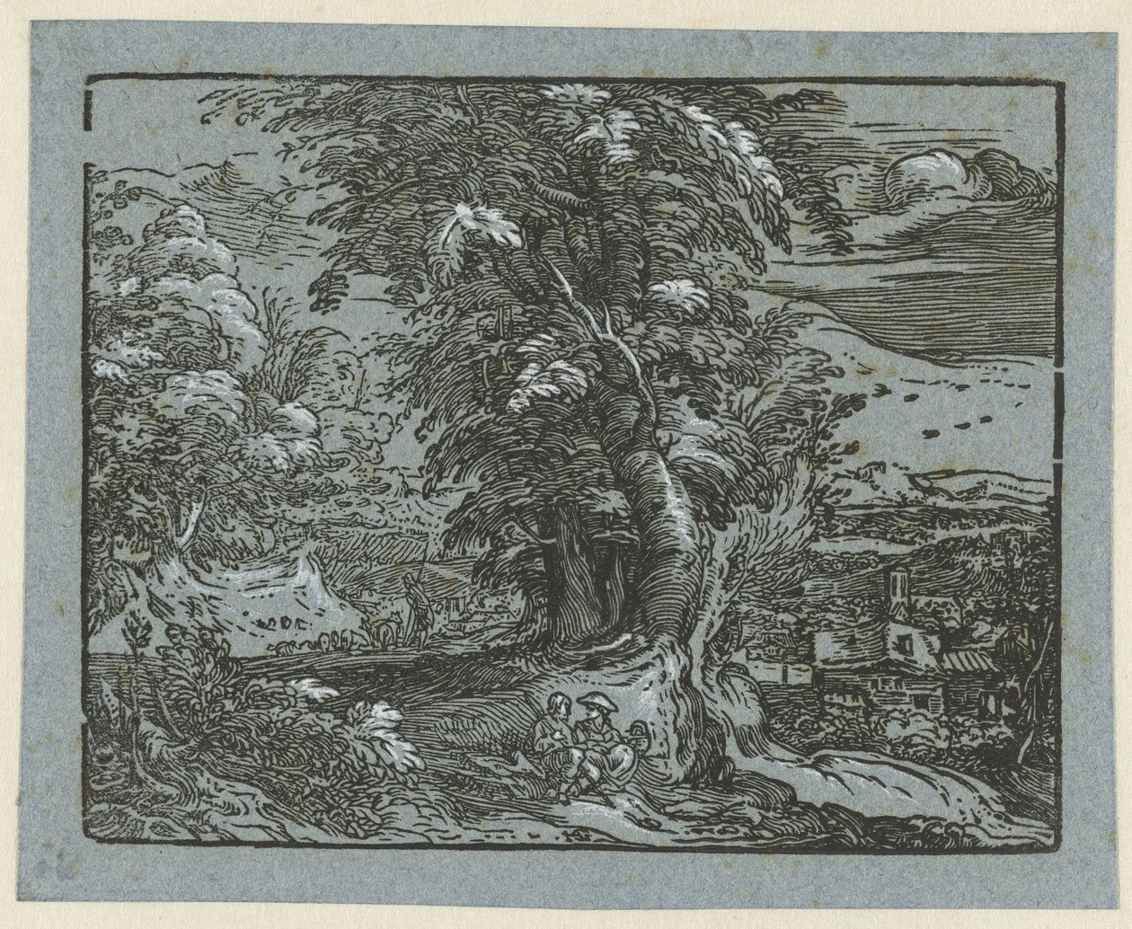 Paisagem com casal sentado
Quatro pequenas paisagens (título da série) de Hendrick Goltzius