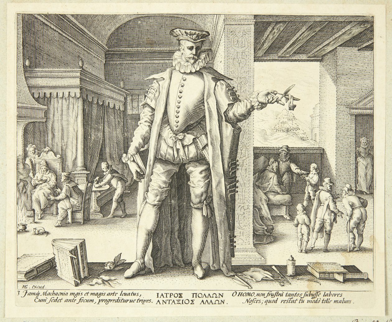O médico como ser humano de Hendrick Goltzius