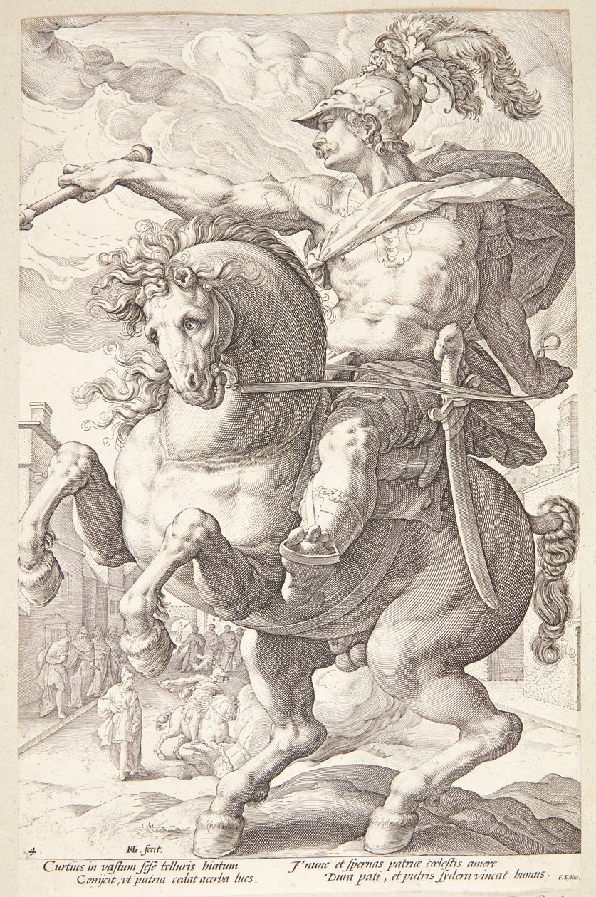 Marco Cúrcio de Hendrick Goltzius