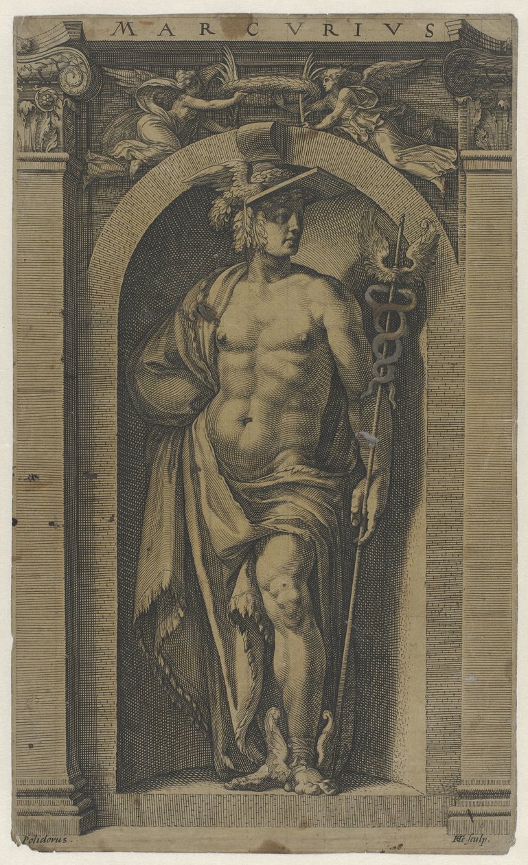 Mercúrio Marcus (título no objeto) de Hendrick Goltzius