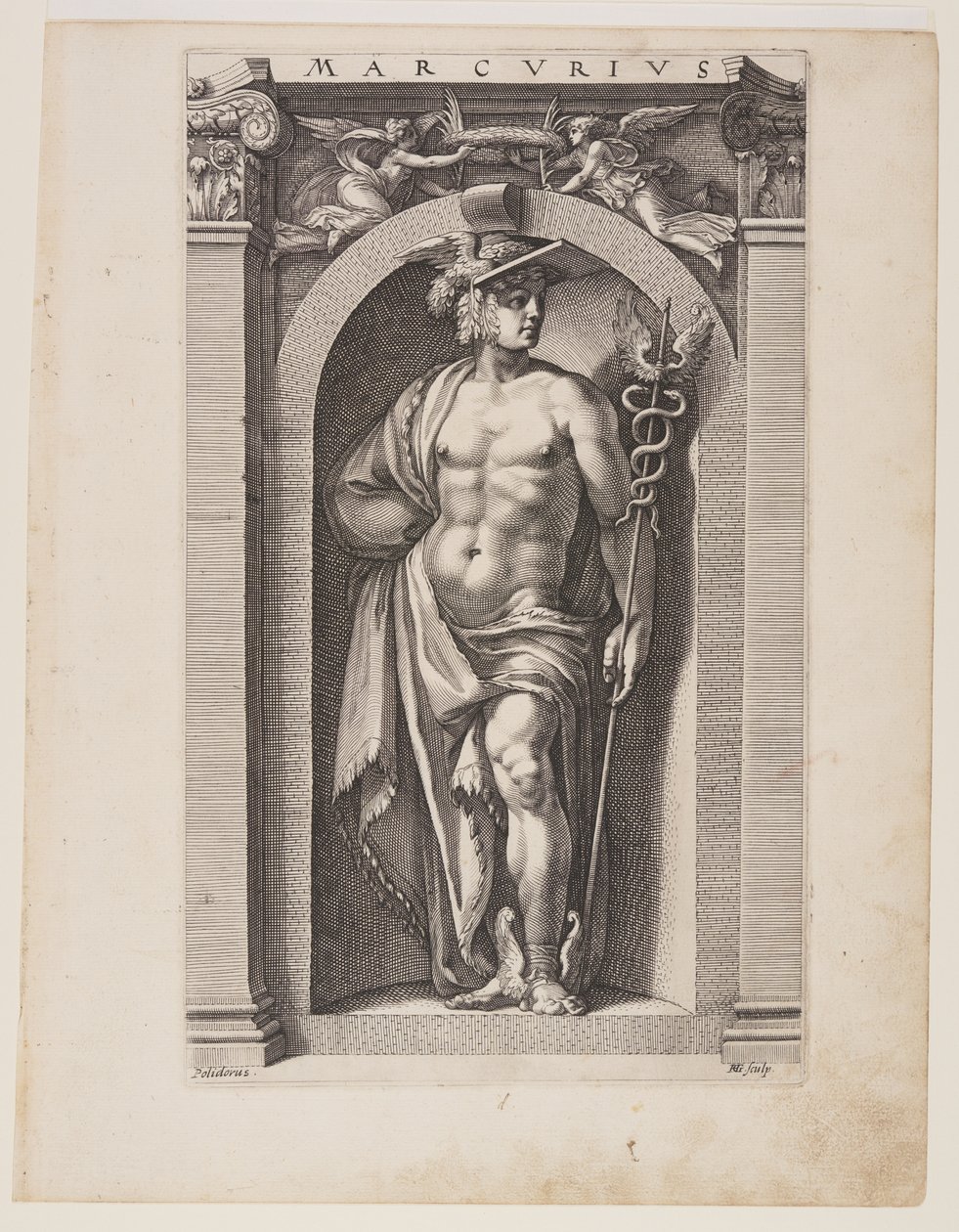 Mercurius, de Oito Deuses Pagãos de Hendrick Goltzius