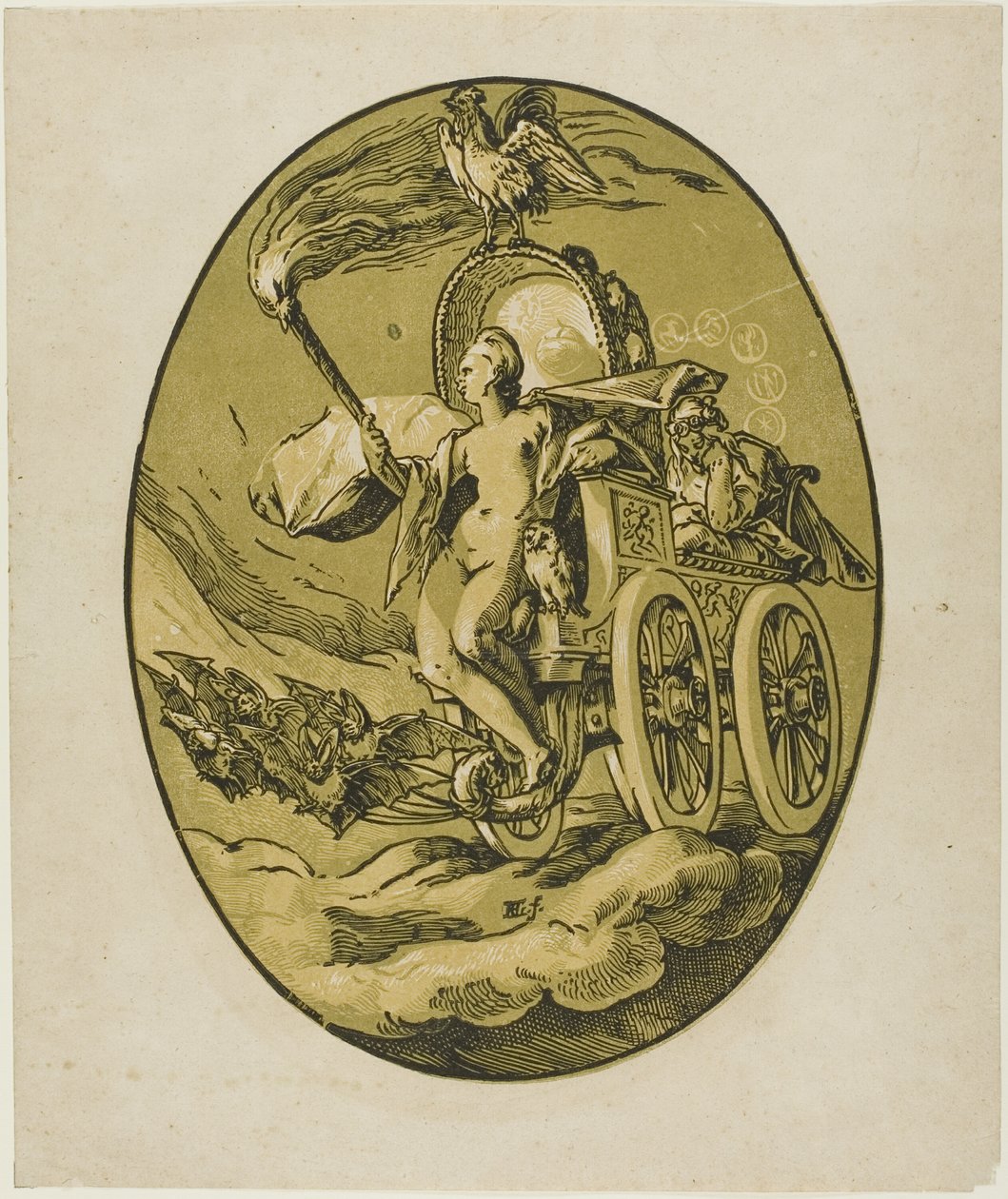 Nox, placa sete de Demogorgon e as Deidades de Hendrick Goltzius