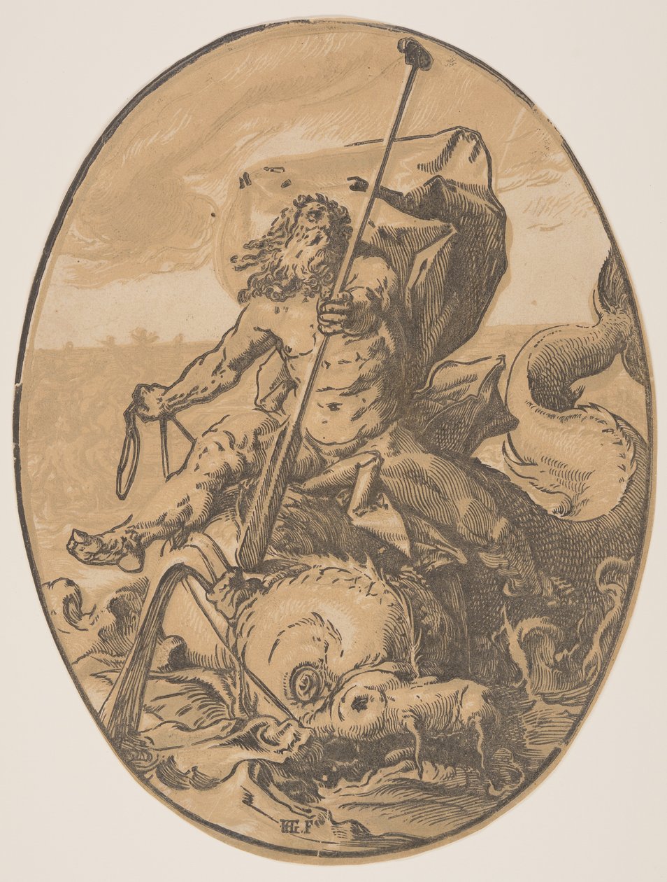 Oceanus, de The Deities de Hendrick Goltzius