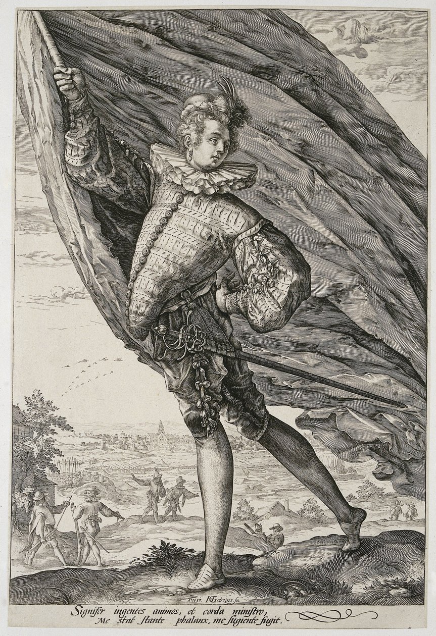 Oficiais com «barrigas de ganso» de Hendrick Goltzius