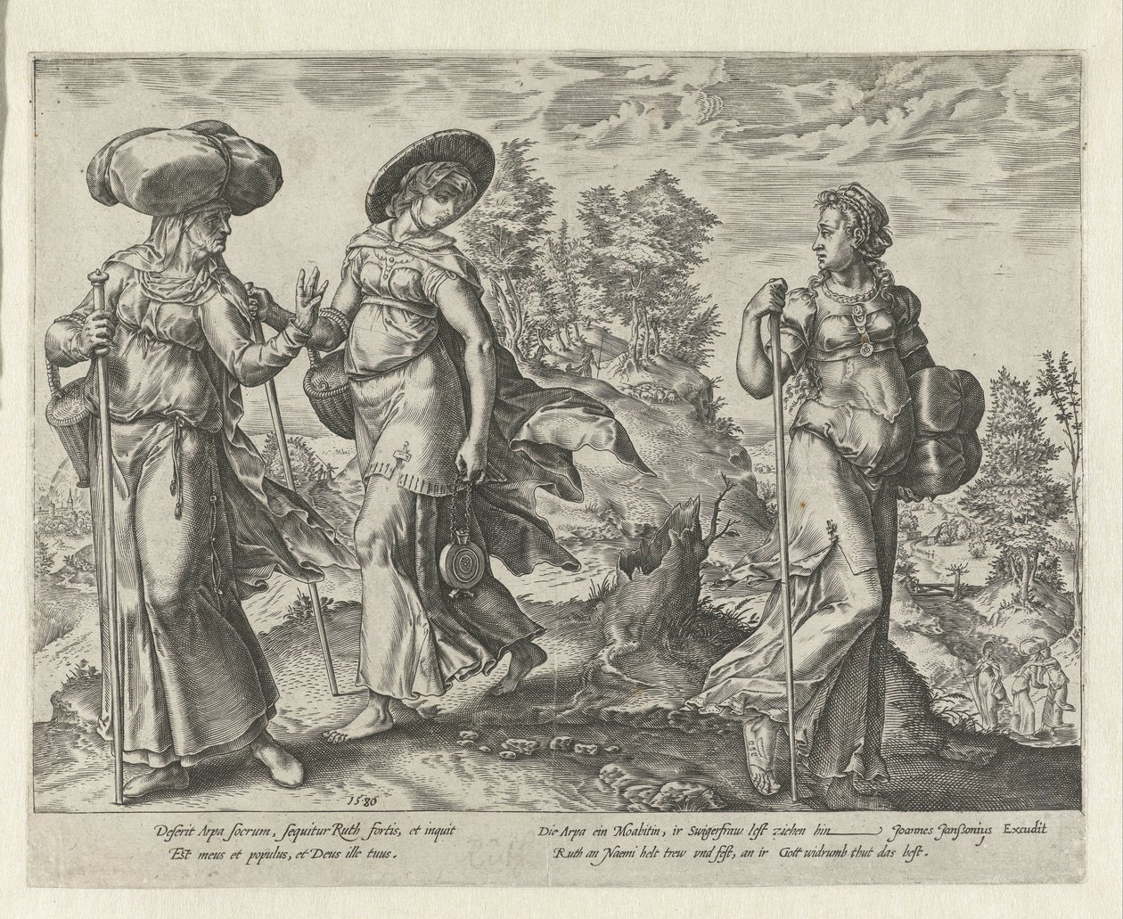 Orpa deixa Naomi e Ruth
A história de Rute (título da série) de Hendrick Goltzius