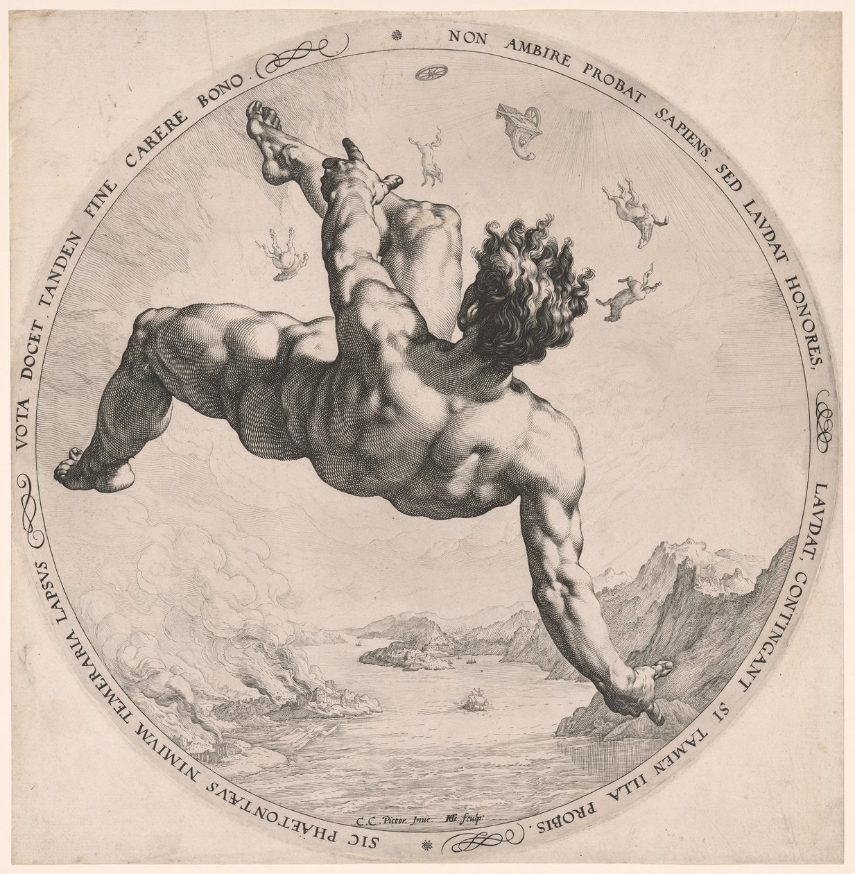 Phaeton, de Os Quatro Desgraçados de Hendrick Goltzius