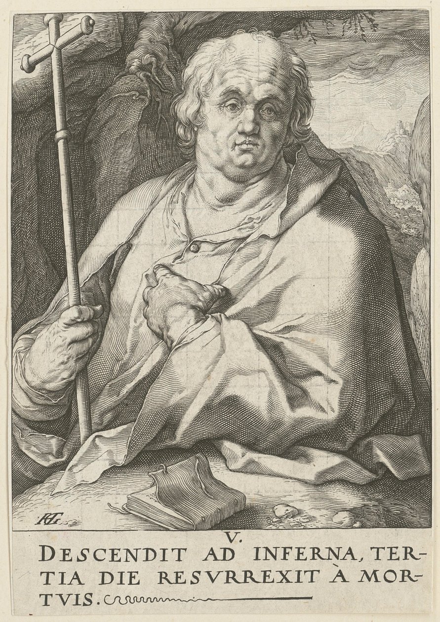 Filipe, folha 5 da série «Cristo, os doze apóstolos e Paulo» de Hendrick Goltzius