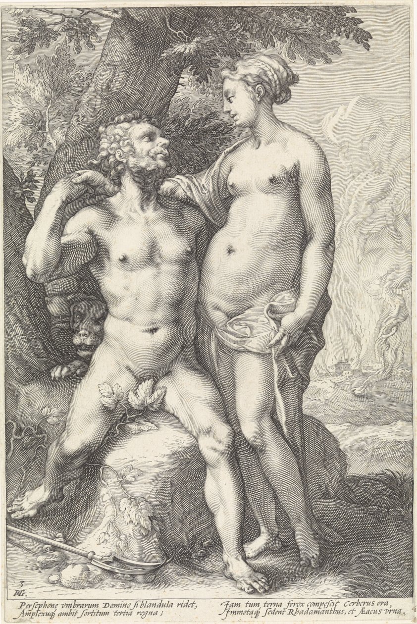 Plutão e Proserpina
Pares de deuses (título da série) de Hendrick Goltzius