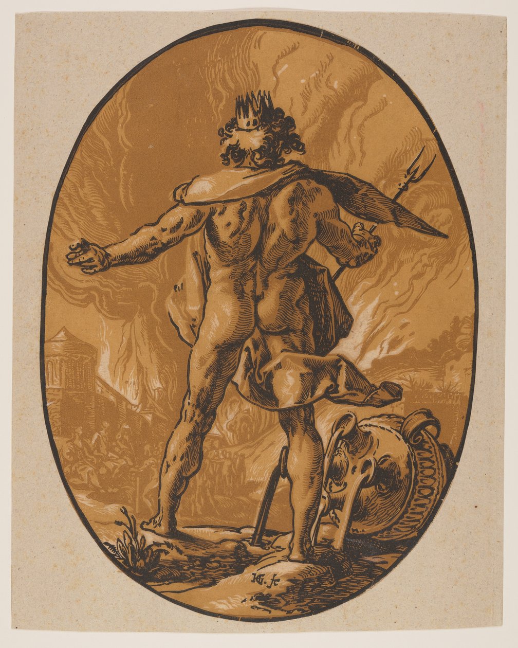Plutão, de As divindades de Hendrick Goltzius