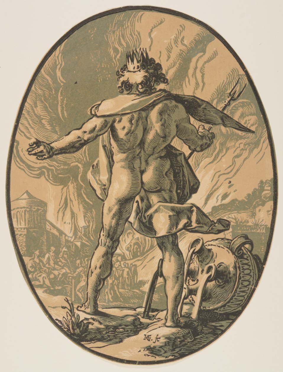 Plutão, de As divindades de Hendrick Goltzius