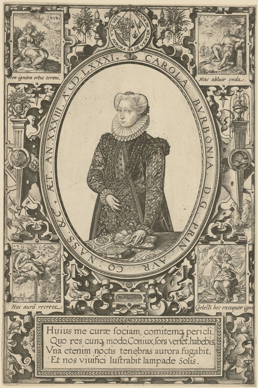 Retrato de Charlotte de Bourbon de Hendrick Goltzius