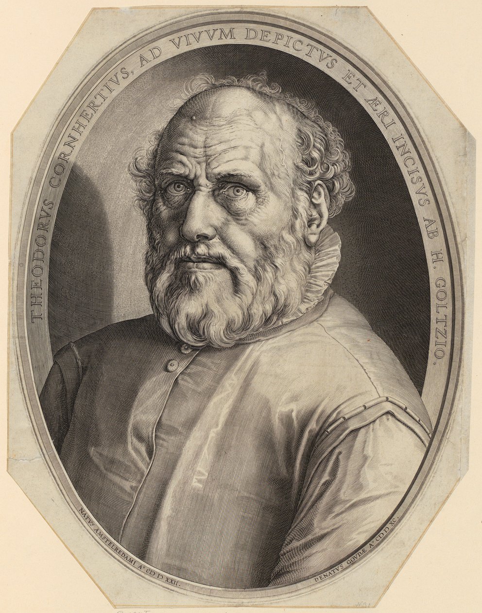 Retrato de Dirck Volckertsz. Coornhert de Hendrick Goltzius