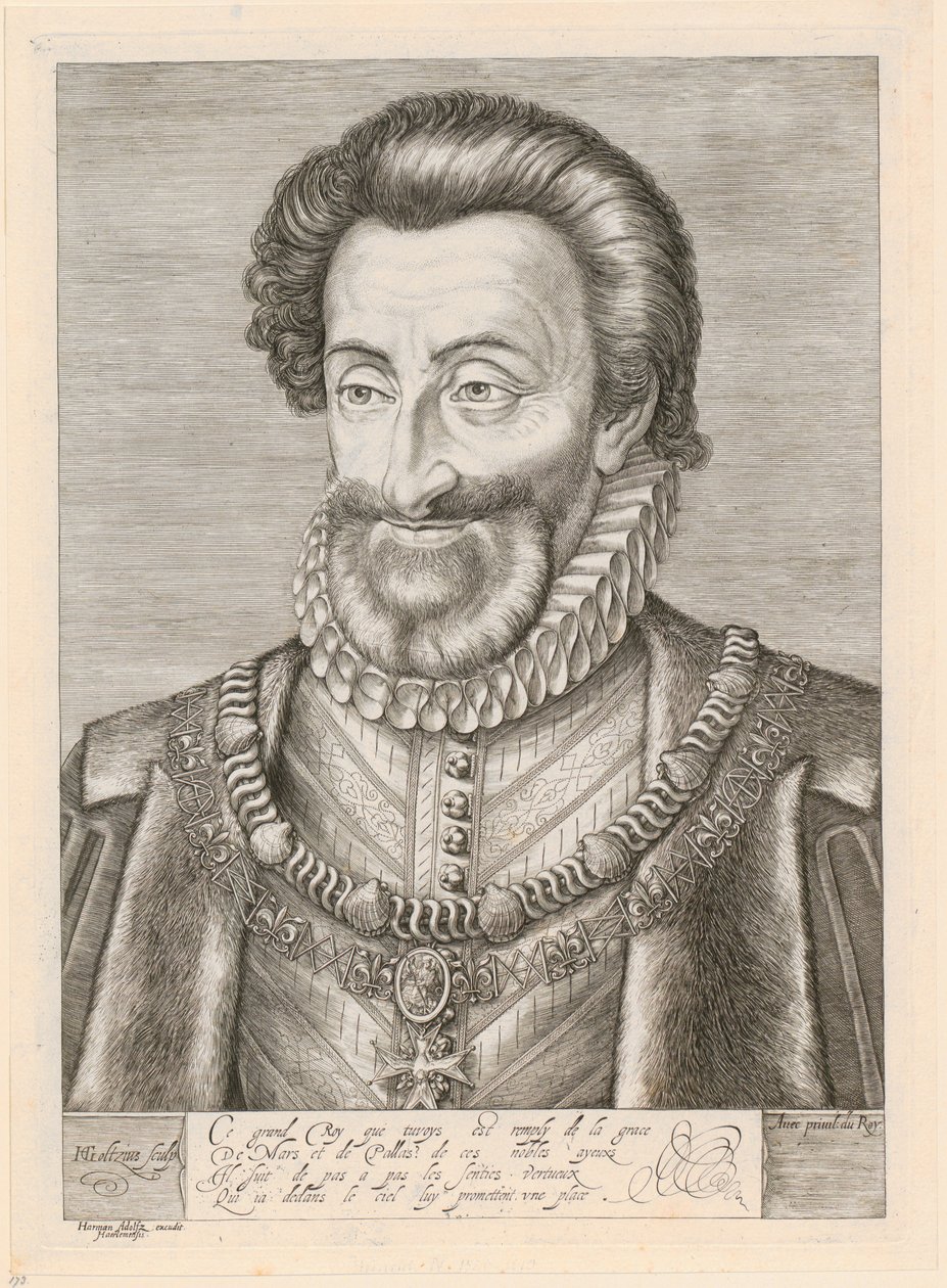 Retrato de Henrique IV, rei de França de Hendrick Goltzius