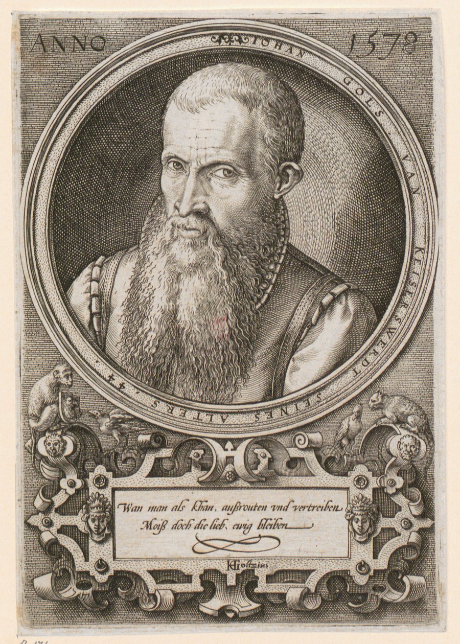 Retrato de Jan Goltz II [Jan Gols; Johan Gols] de Hendrick Goltzius