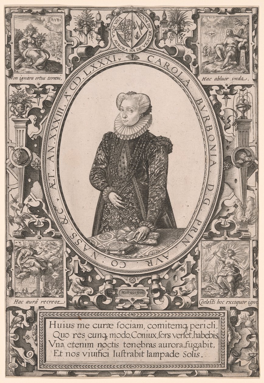 Retrato de Charlotte de Bourbon de Hendrick Goltzius