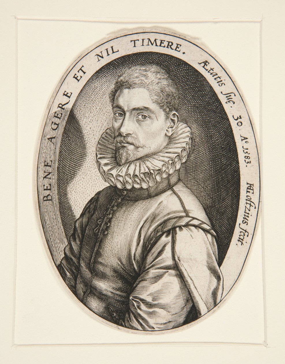 Retrato de Hieronymous Scholiers de Hendrick Goltzius