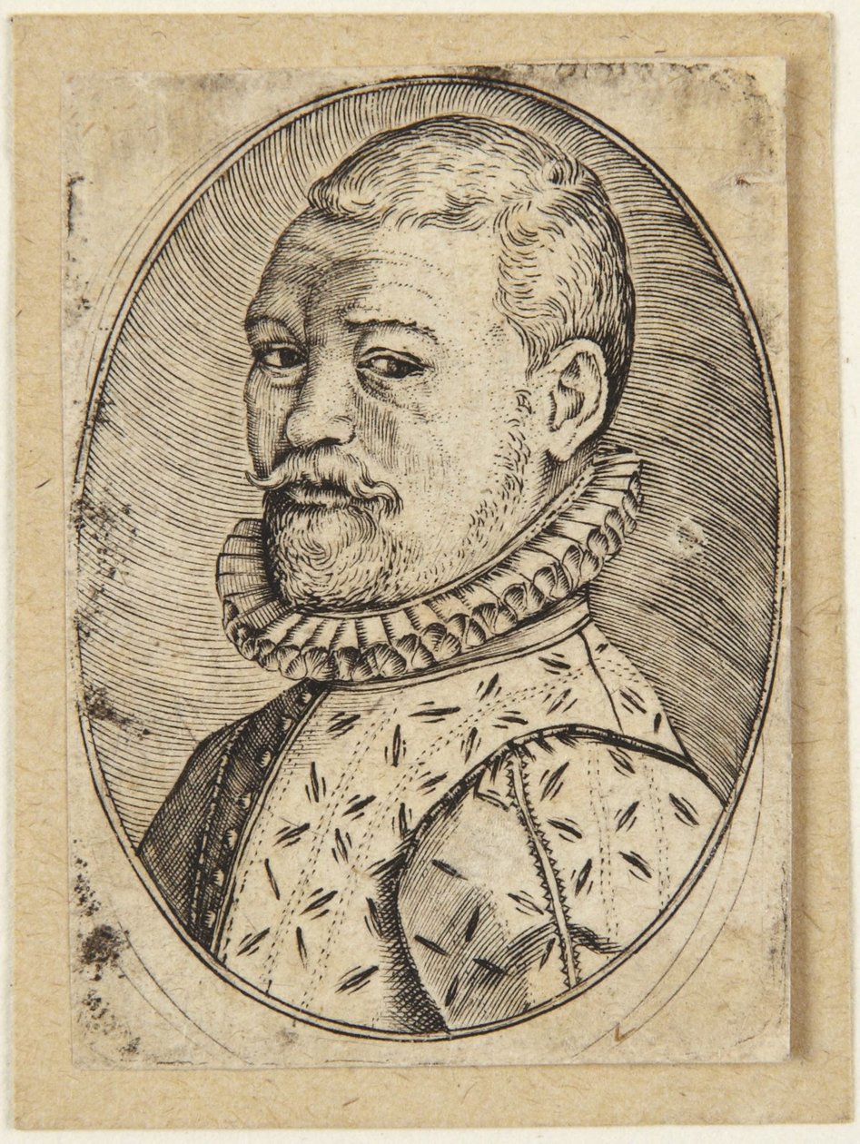 Retrato de um homem voltado para a esquerda de Hendrick Goltzius