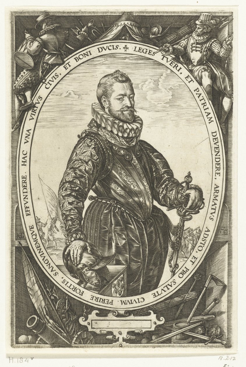Portret van Jacques de la Faille de Hendrick Goltzius