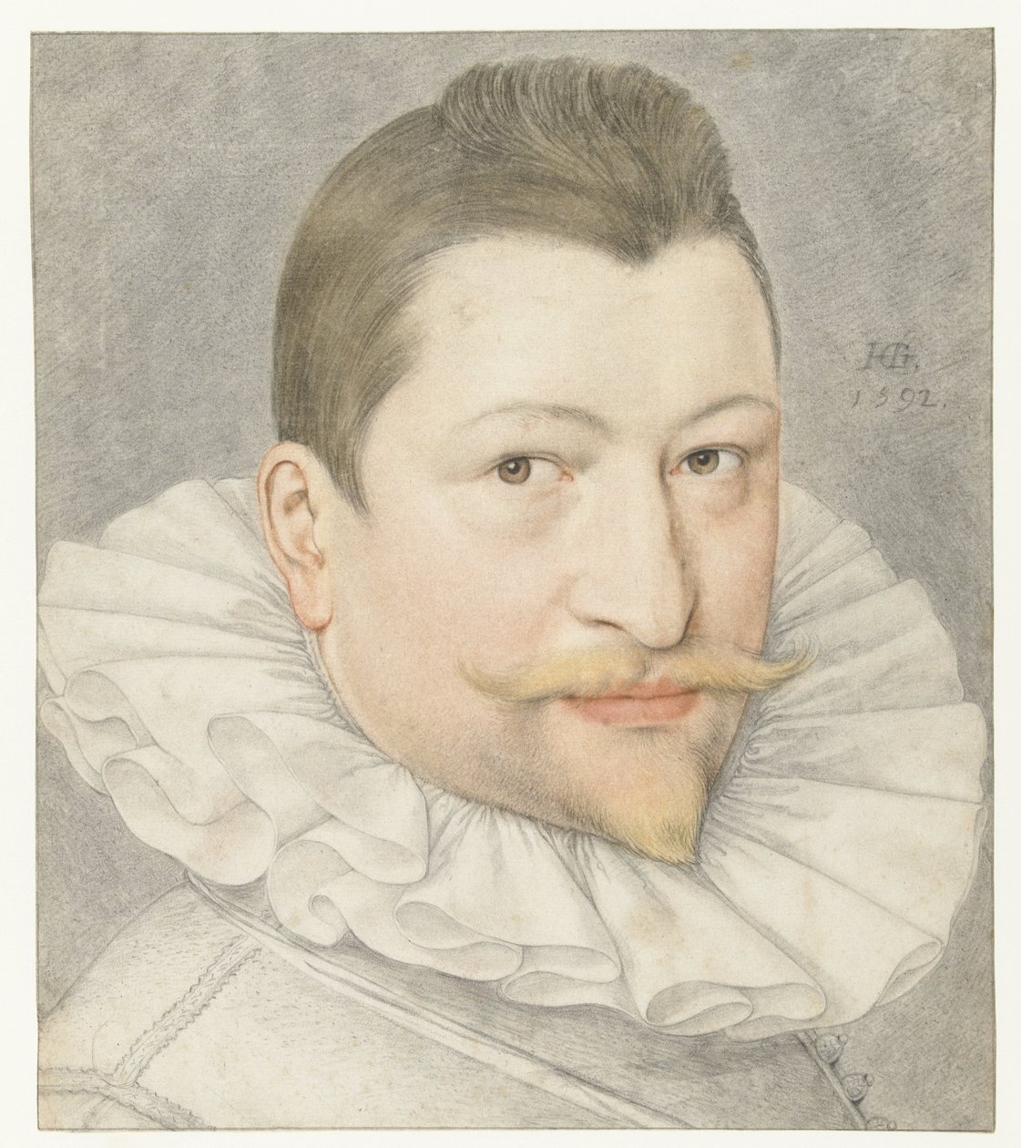 Retrato de Johannes Sadeler I de Hendrick Goltzius