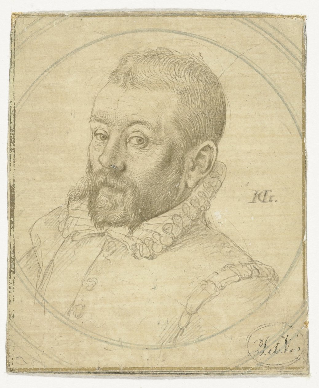 Retrato de Lubbert Claesz. van der Weijden de Hendrick Goltzius