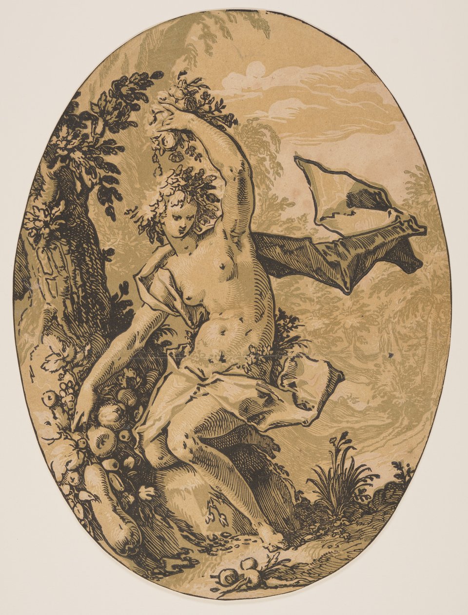 Prosérpina, de As divindades de Hendrick Goltzius