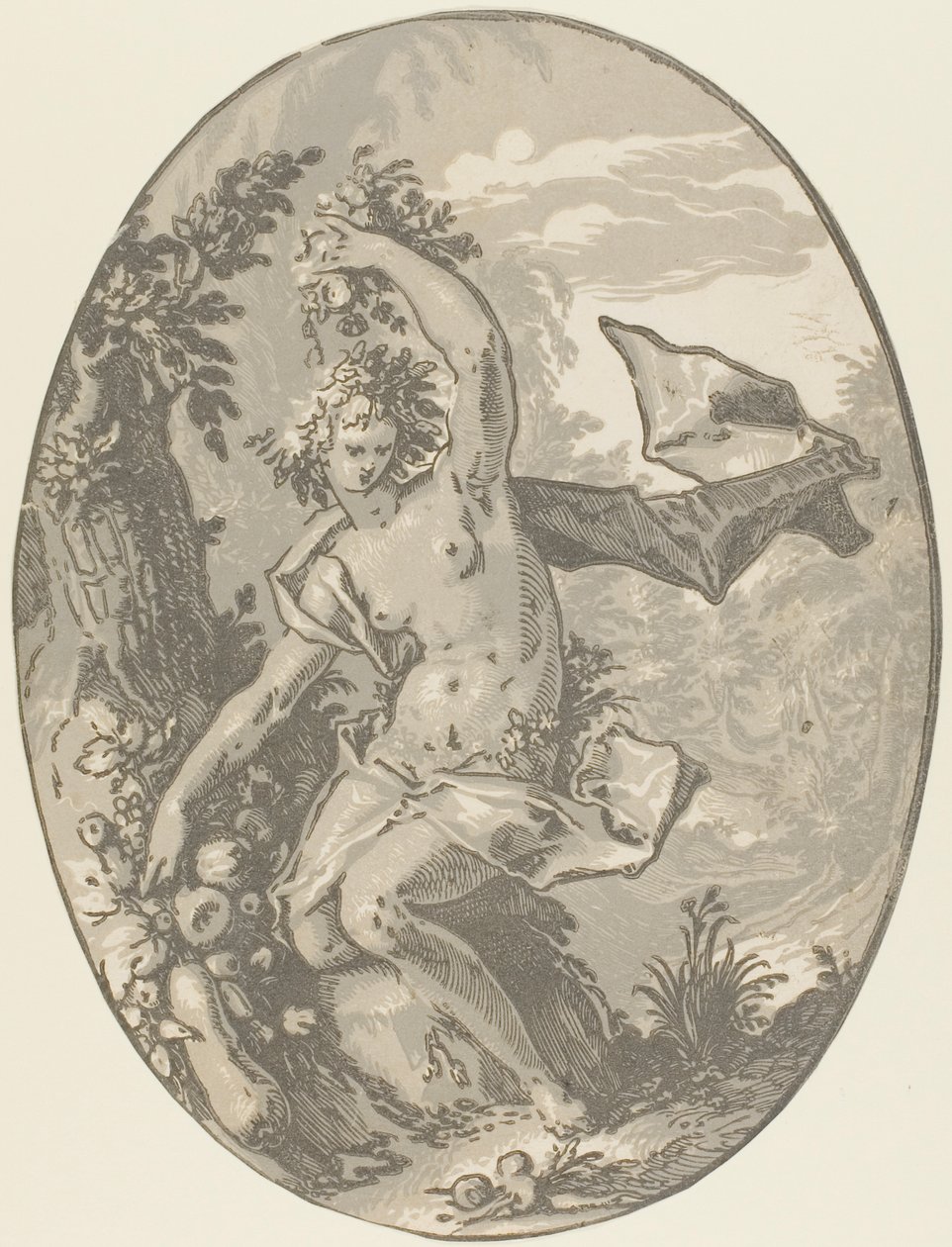 Proserpina, prato cinco de Demogorgon e as Divindades de Hendrick Goltzius