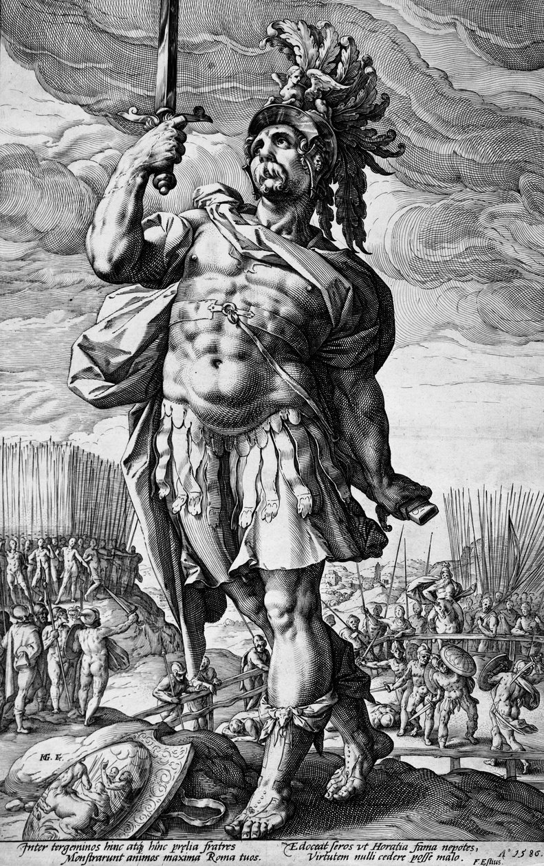 Horácio ao público de Hendrick Goltzius