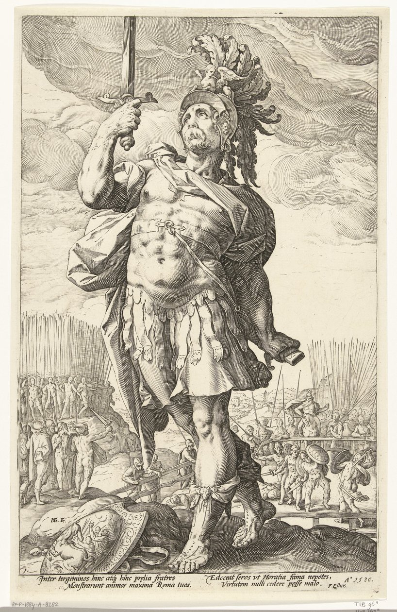 Publius Horace
Os heróis romanos (título da série) de Hendrick Goltzius