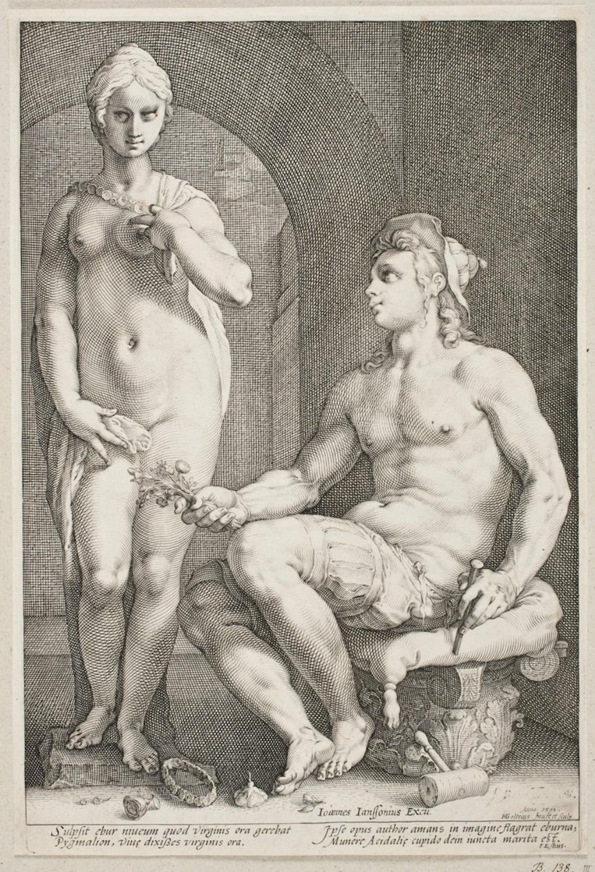 Pigmalião e Galateia de Hendrick Goltzius