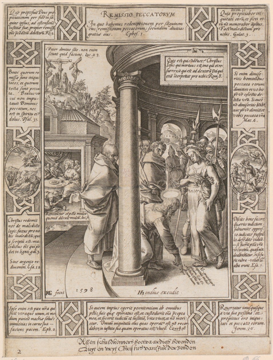 Remissio Peccatorum, folha 2 da série «Alegorias da fé cristã» de Hendrick Goltzius