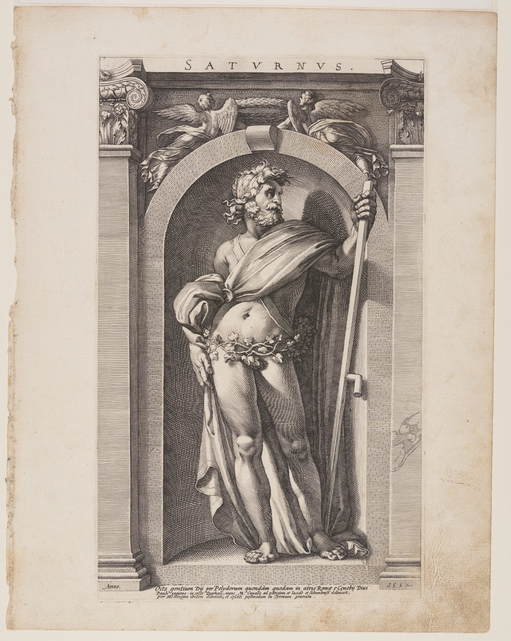 Saturnus (Saturno), de Eight Pagan Gods (Oito Deuses Pagãos) de Hendrick Goltzius