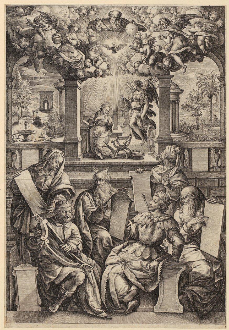 Seis profetas da Anunciação de Hendrick Goltzius