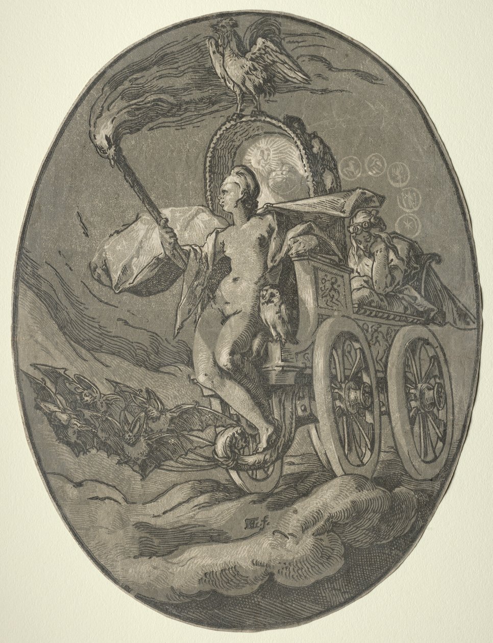 Sete Divindades: Nox (Noite) de Hendrick Goltzius
