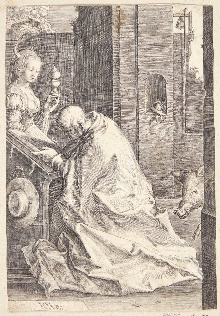 As tentações de Santo António de Hendrick Goltzius