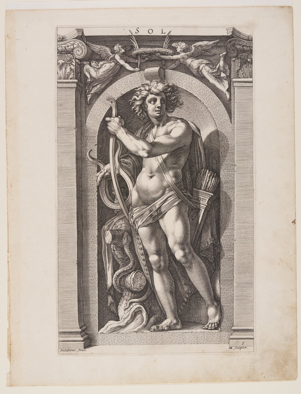 Sol, de Oito Deuses Pagãos de Hendrick Goltzius