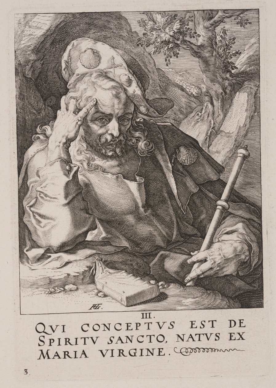 São Tiago Magno, de Cristo, dos Apóstolos e de São Paulo com o Credo de Hendrick Goltzius