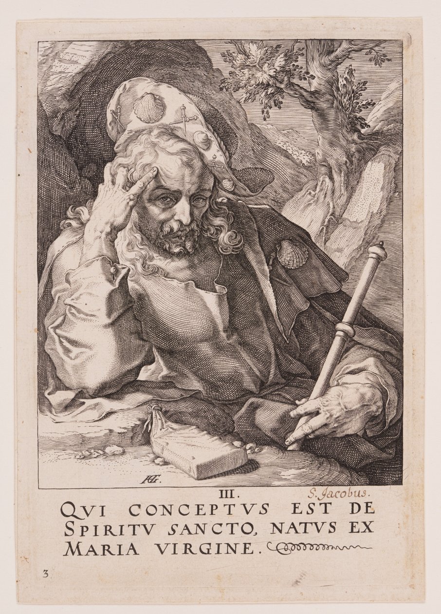 São Tiago Magno, de Cristo, dos Apóstolos e de São Paulo com o Credo de Hendrick Goltzius