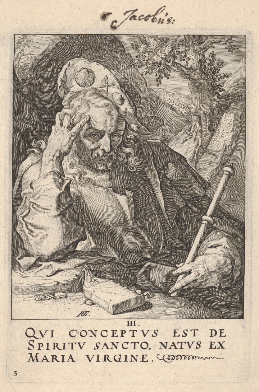 São Tiago Maior, da obra «Cristo, os Apóstolos e São Paulo com o Credo» de Hendrick Goltzius
