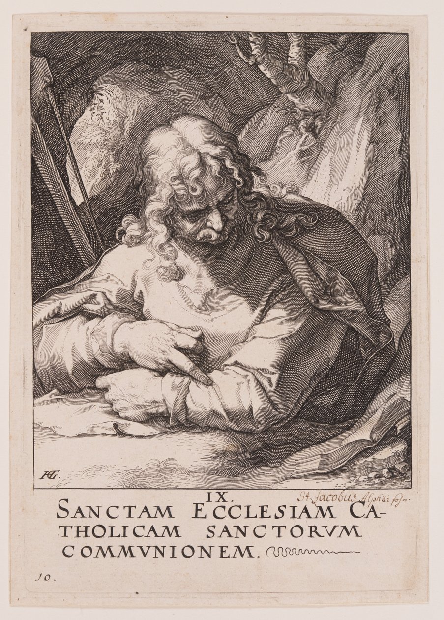 São Tiago Menor, de Cristo, dos Apóstolos e de São Paulo com o Credo de Hendrick Goltzius