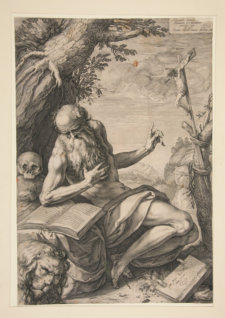 São Jerónimo no deserto de Hendrick Goltzius