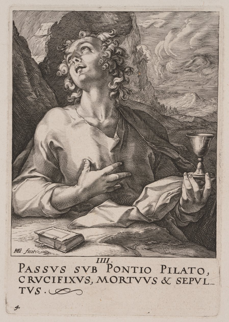 São João, de Cristo, os Apóstolos e São Paulo com o Credo de Hendrick Goltzius