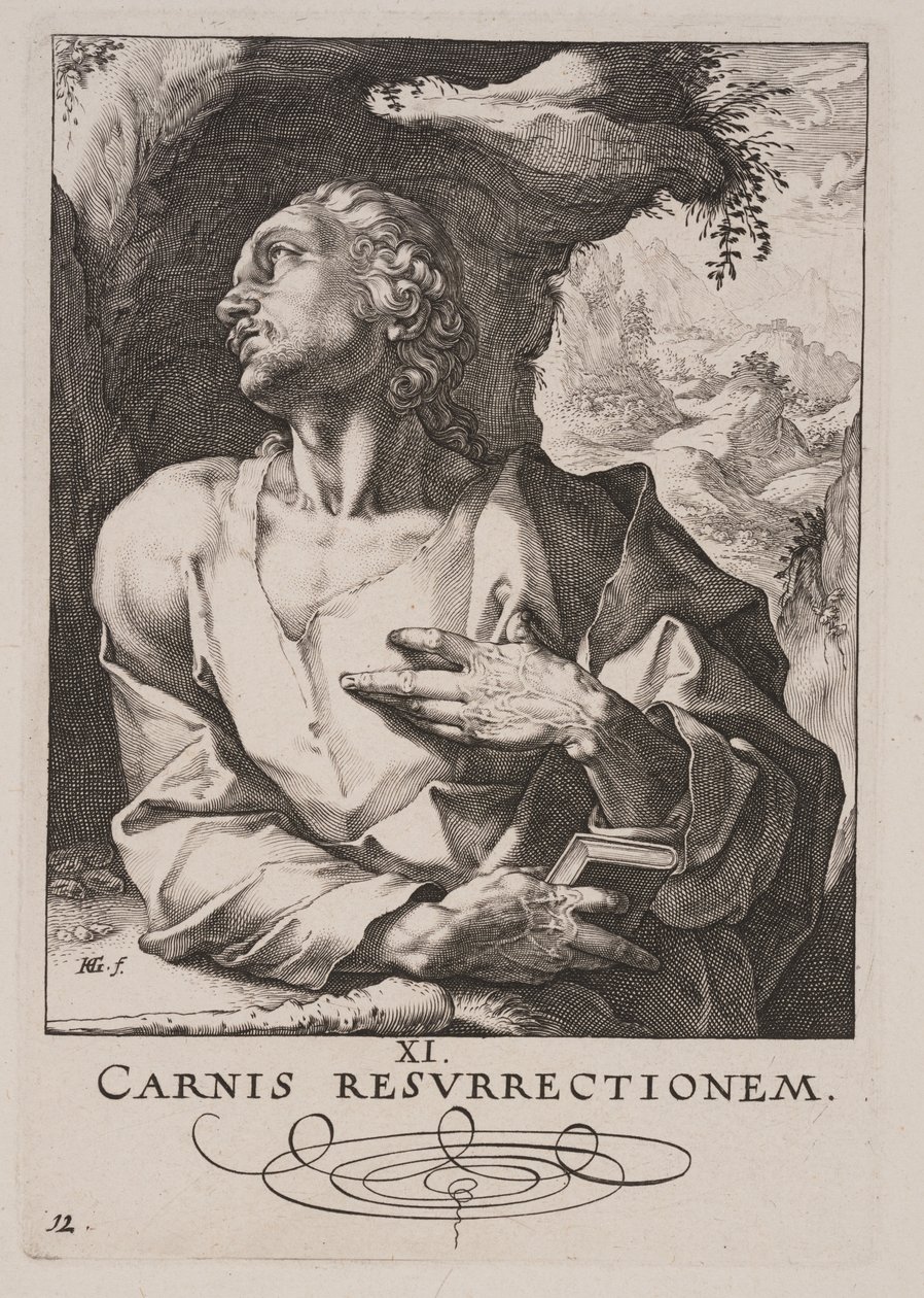 São Judas Tadeu, de Cristo, os Apóstolos e São Paulo com o Credo de Hendrick Goltzius