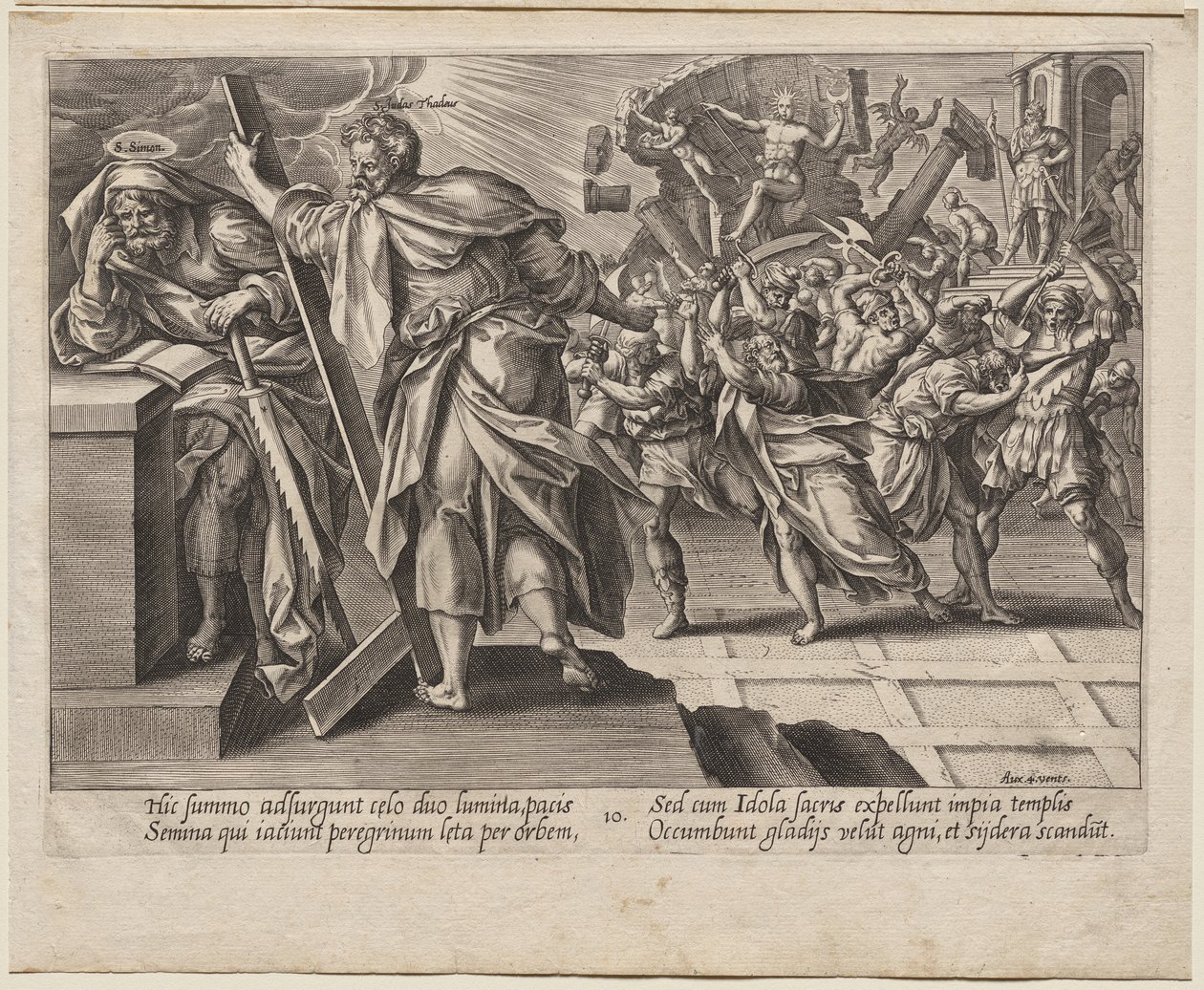 São Judas Tadeu e Simão, o Zelote de Hendrick Goltzius
