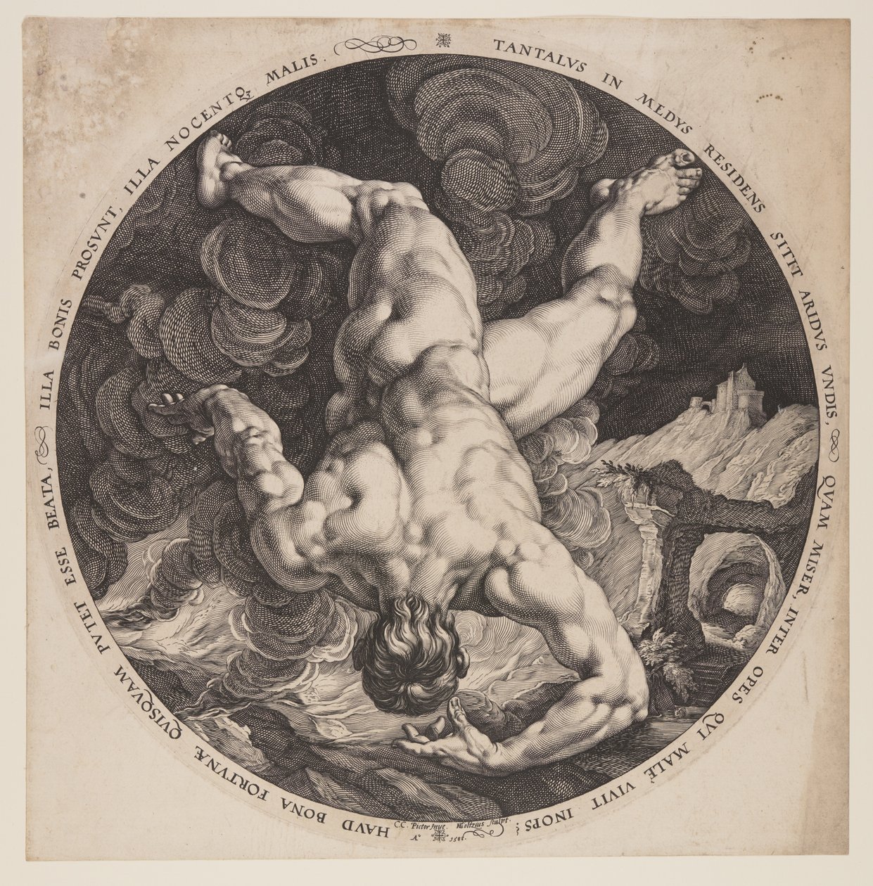 Tântalo, de Os Quatro Desgraçados de Hendrick Goltzius